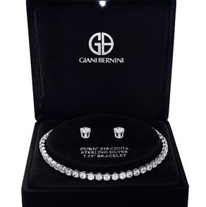 NWT Sterling Silver Giani Bernini CZ Set